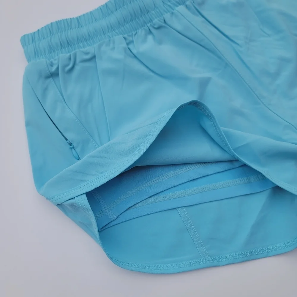 Pedigree FreeRUN High Waist Lined Shorts with Zipper Pockets | Blue - Picture 6 of 9